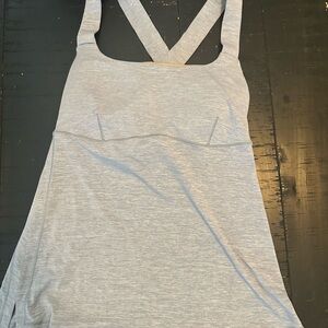 Lululemon Athletica Gray Fitted Backless Tank Top
